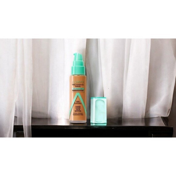 Almay Clear Complexion Acne Foundation 800 Caramel Makeup Sensitive Skin Teens 1 - Picture 3 of 16